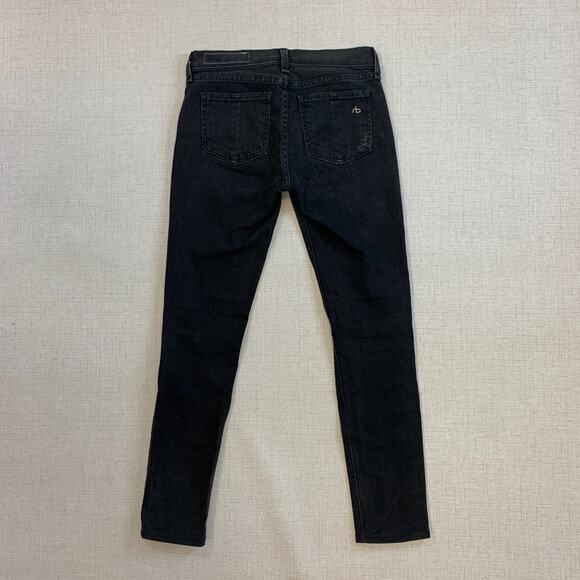Rag & Bone Jeans Womens 24 Denim Rock with Holes Distressed Knee Mid Rise Skinny - Picture 3 of 13